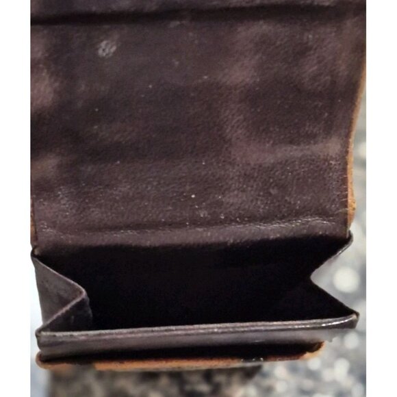 Antique Paper Cigarette Leather Case  Gold, Brown & Black Made In Italy #704 - Picture 4 of 7